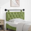 vidaXL T&ecirc;te de lit suspendue Vert clair 110 x 55 x 7 cm Velours