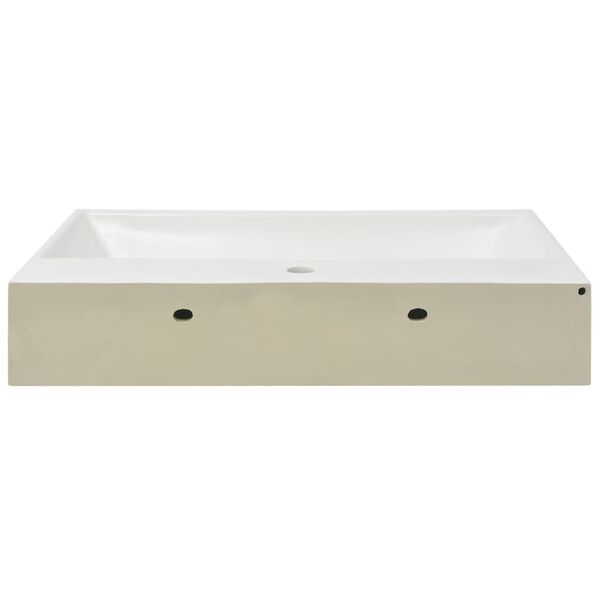vidaXL Vasque avec trou de robinet en céramique Blanc 76x42,5x14,5 cm