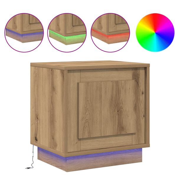 vidaXL Cabinet de chevet Ch&ecirc;ne artisanal 44 x 34,5 x 45 cm