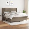 vidaXL Sommier &agrave; lattes de lit avec matelas Taupe 180x200 cm Tissu