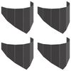 vidaXL Bordure de Pelouse 4 pc 100 x 45 cm Acier Noir