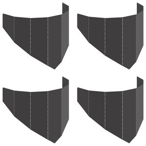 vidaXL Bordure de Pelouse 4 pc 100 x 45 cm Acier Noir