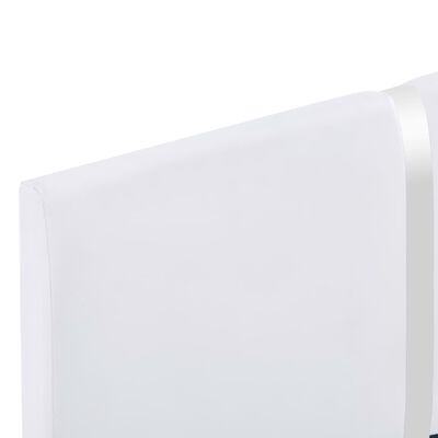 vidaXL Cadre de lit Blanc Similicuir 140 x 200 cm