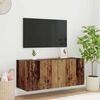 vidaXL Meuble TV mural Bois Ancien 100 x 35 x 41 cm Bois d'ing&eacute;nierie