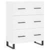 vidaXL Buffet haut Blanc 69,5x34x180 cm Bois d'ing&eacute;nierie