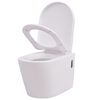 vidaXL Toilette murale C&eacute;ramique Blanc