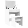 vidaXL Coiffeuse et tabouret blanc 60x40x113,5 cm