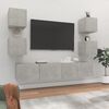vidaXL Ensemble de meubles TV 6 pcs Gris b&eacute;ton Bois d'ing&eacute;nierie