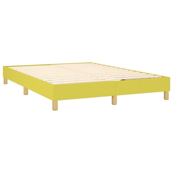 vidaXL Sommier &agrave; lattes de lit avec matelas Vert 140x200 cm Tissu