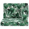vidaXL Coussin de canap&eacute; d'ext&eacute;rieur 3 pcs Motif feuille Polyester