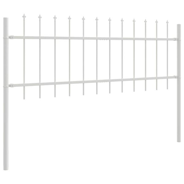 vidaXL Cl&ocirc;ture de jardin 3 pcs Blanc 5,1 x 0,6 m