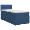 vidaXL Lit boxspring avec matelas Bleu 90 x 190 cm Tissu