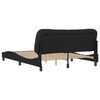 vidaXL Cadre de lit sans matelas Hvar noir 160x200 cm similicuir