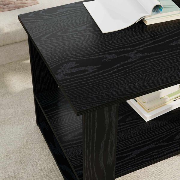 vidaXL Table basse Ch&ecirc;ne noir 72 x 50 x 50 cm Bois d'ing&eacute;nierie