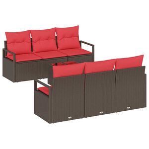 vidaXL Ensemble de canap&eacute; de jardin 7 pc 6-Nombre de places