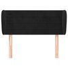 vidaXL T&ecirc;te de lit avec oreilles Noir 103x23x78/88 cm Velours