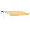 vidaXL Cadre de store manuel avec LEDs Sable 3,5 x 2,5 m