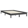 vidaXL Cadre de lit sans matelas gris bois de pin massif