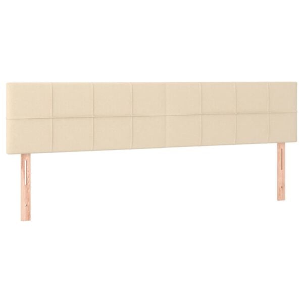 vidaXL T&ecirc;tes de lit Cr&egrave;me 160x5x78/88 cm Tissu