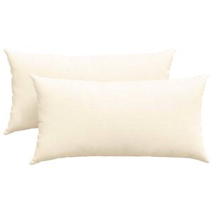 vidaXL Coussins de canap&eacute; 2 pcs Cr&egrave;me 80 x 40 cm