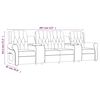 vidaXL Fauteuil inclinable porte-gobelets 4 places marron similicuir