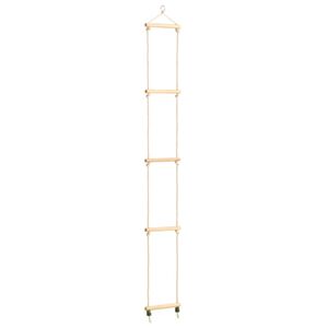 vidaXL Échelle de corde pour enfants Bois massif et PE 30x168 cm