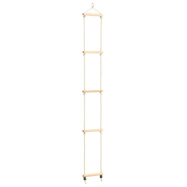 vidaXL &Eacute;chelle de corde pour enfants Bois massif et PE 30x168 cm