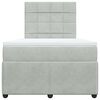 vidaXL Sommier &agrave; lattes de lit et matelas gris clair 120x190cm velours