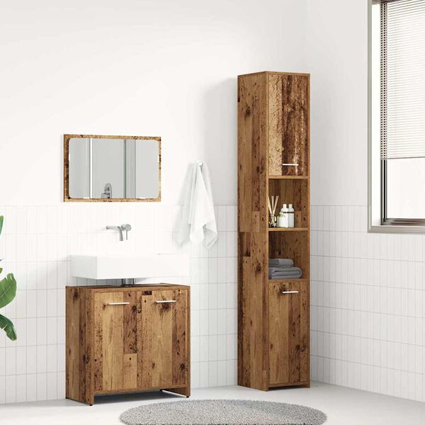 vidaXL Ensemble de meubles salle de bain 3 pcs bois d'ingénierie