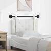 vidaXL T&ecirc;te de lit suspendue Montage mural Blanc 80 cm Simili cuir