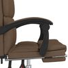 vidaXL Fauteuil inclinable de bureau Marron Tissu