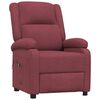 vidaXL Fauteuil inclinable &eacute;lectrique Rouge bordeaux Tissu