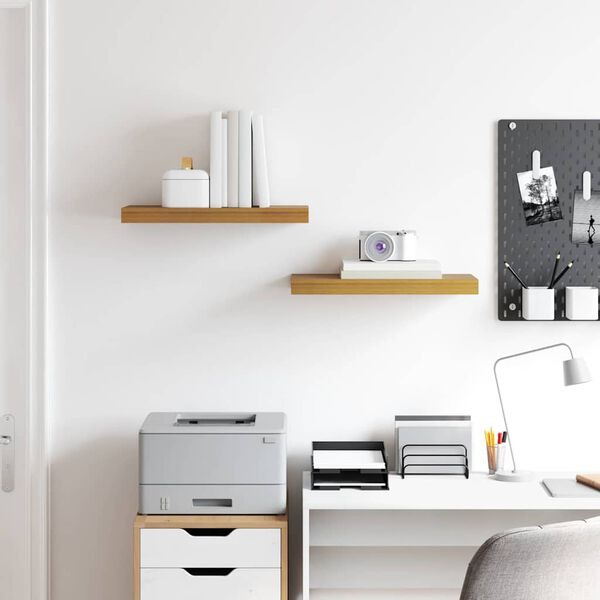 vidaXL &Eacute;tag&egrave;re Murale 2 pcs Beige 50 x 23 x 4 cm Bois d'ing&eacute;nierie