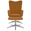 vidaXL Chaise de relaxation avec tabouret Marron Velours