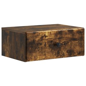 vidaXL Cabinet de chevet mural Ch&ecirc;ne fum&eacute; 49 x 34,5 x 20 cm