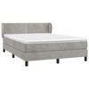 vidaXL Sommier &agrave; lattes de lit et matelas Gris clair 140x190cm Velours