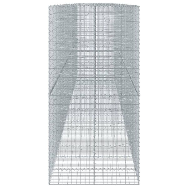 vidaXL Panier gabion avec couvercle 850x100x200 cm fer galvanisé