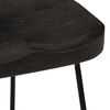 vidaXL Tabourets de bar lot de 2 noir 46x38x52 cm bois manguier massif