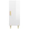 vidaXL Buffet Blanc brillant 34,5x34x90 cm Bois d'ing&eacute;nierie