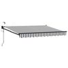 vidaXL Auvent r&eacute;tractable &eacute;lectrique Anthracite et blanc 3,5 x 2 m