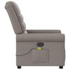 vidaXL Fauteuil de massage inclinable Taupe Tissu