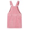 Robe salopette pour enfants velours c&ocirc;tel&eacute; rose clair 116