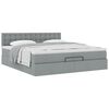 VidaXL Cadre de lit ottoman avec matelas gris clair 200x200 cm tissu