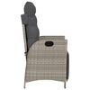 vidaXL Chaises inclinables de jardin lot de 2 avec repose-pied rotin