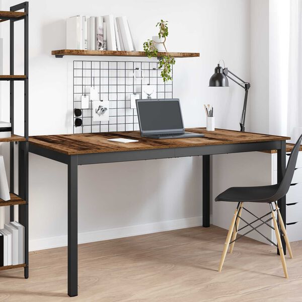 vidaXL Table de salle &agrave; manger / Table de repas M&Eacute;TAL