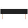 vidaXL T&ecirc;te de lit avec oreilles Noir 203x16x78/88 cm Tissu