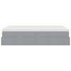 vidaXL Cadre de lit ottoman et matelas gris clair 120x200 cm tissu