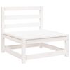vidaXL Canapé de jardin repose-pieds 2 places blanc bois massif de pin