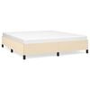 vidaXL Cadre de lit sans matelas cr&egrave;me 160x200 cm tissu