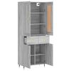 vidaXL Buffet haut Sonoma gris 69,5x34x180 cm Bois d'ingénierie
